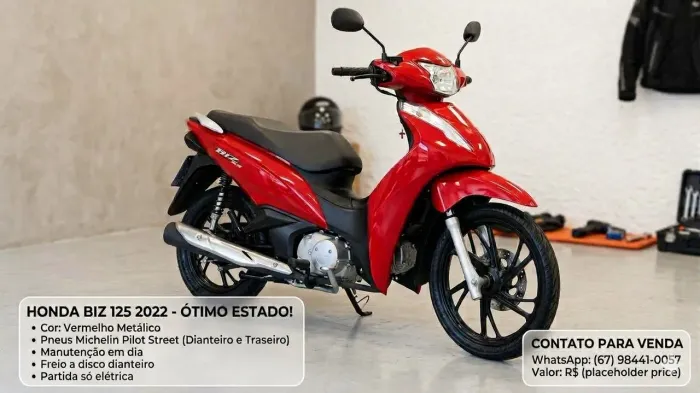 Vendo biz 2022 única dona