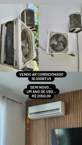 Vendo Ar condicionado 18.000 BTUs semi novo
