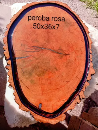 Tábua artesanal rústica peroba rosa