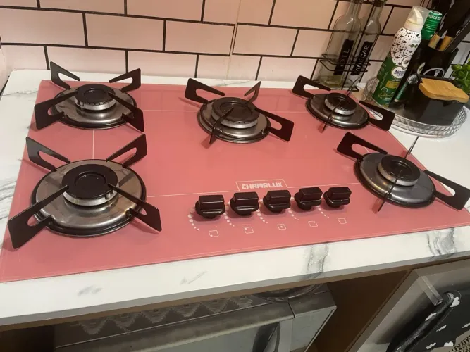 Cooktop rosa 5 bocas