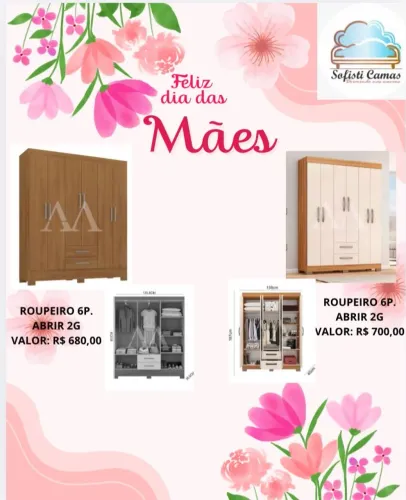 DIA DAS MÃES- GUARDA ROUPA EM PROMOÇÃO- direto da fábrica 