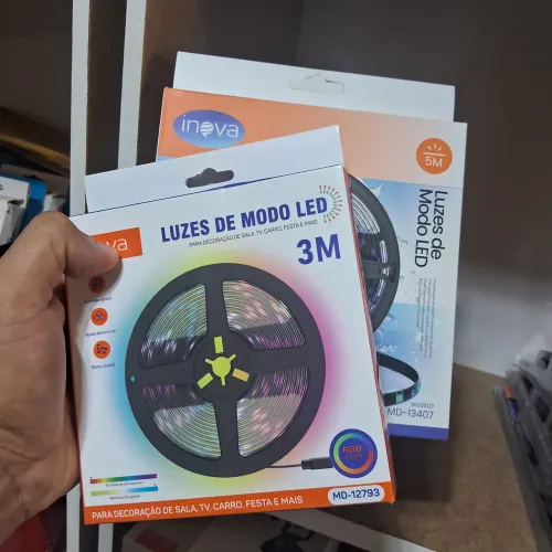 Fita led usb pra TV de 3 e 5 metros + controle