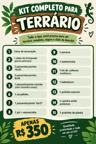 KIT COMPLETO PARA TERRÁRIO