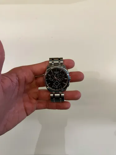 Relógio Tissot Couturier Cronógrafo Quartzo Preto 41mm