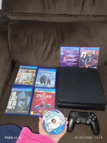 Ps4 1 TB com 7 jogos