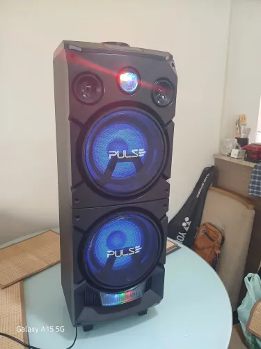 Caixa de Som Torre Storm 8Pol. 1000w Rms Bt/Fm/P10 Pulse.