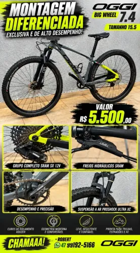 Bike 29 15.5 tamanho Oggi big whell 7.4 montagem Top Sram 12v