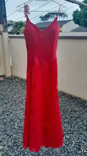 Vestido Vermelho de Festa tamanho P