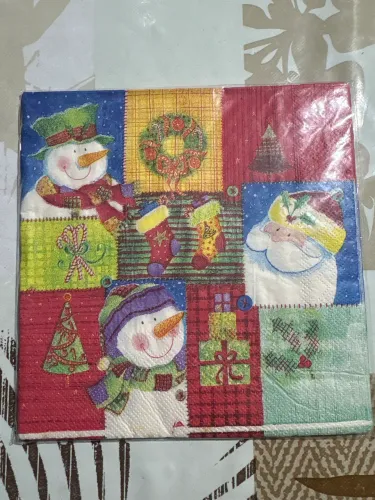 10/20/30/40 unidades de guardanapos com tema natalino de 33x33 cm