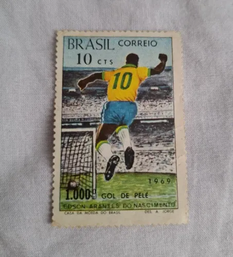 Selo do Pelé - milésimo gol em 1969