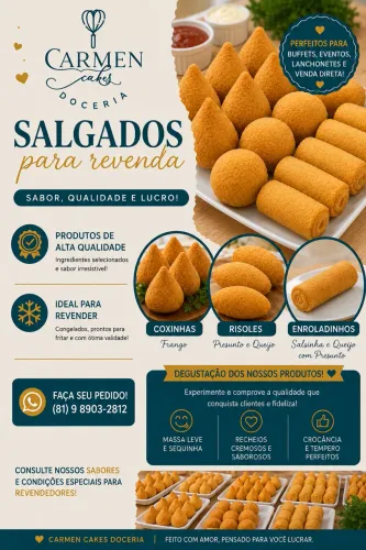 Revenda de salgados lucrativos