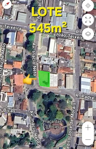 Lote comercial á venda | 545m2 | em frente à praça das 3 Bicas | Luziânia - Centro