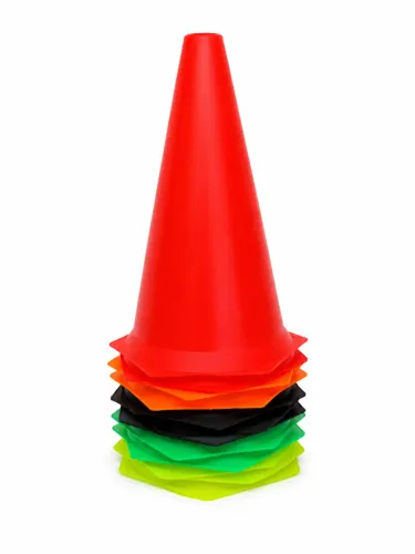 Kit com 10 Cones de 5 cores de Agilidade Funcional/Crossfit Novo