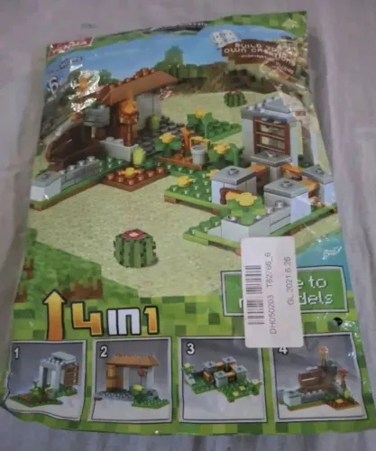 blocos de montar cenário do minicraft com apx 400 peças