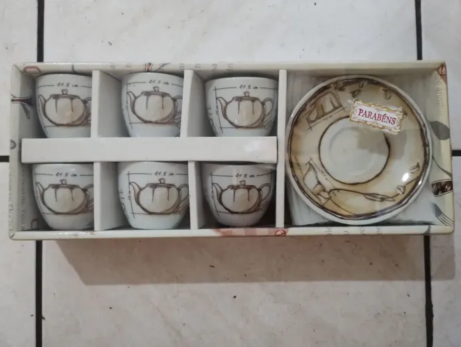 JOGO XÍCARAS PARA CAFÉ PORCELANA
