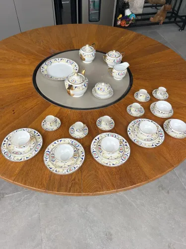 Aparelho de cha e café em porcelana japonesa KRC vintage : 32 peças