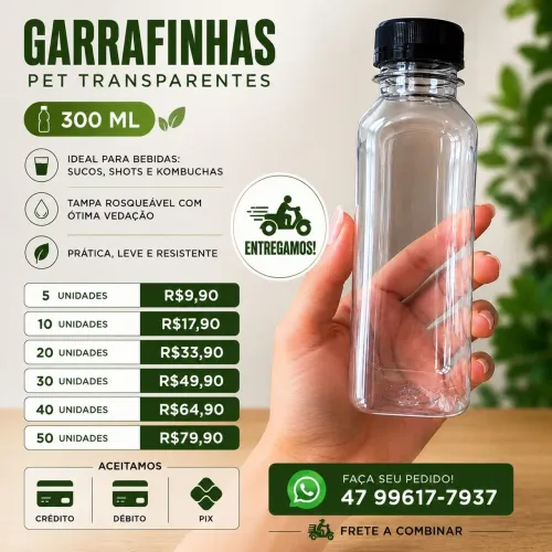 Garrafa pet 300 ml