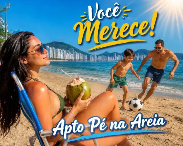Apto Temporada Prédio Frente Mar c/Garagem