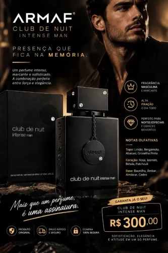 ARMAF CLUB DE NUIT INTENSE MAN ? ELEGÂNCIA E PERSONALIDADE