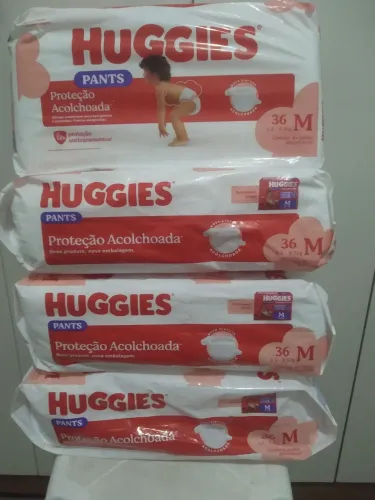 Fralda Huggies Pants M 36und R$ 40,00 (pacote)