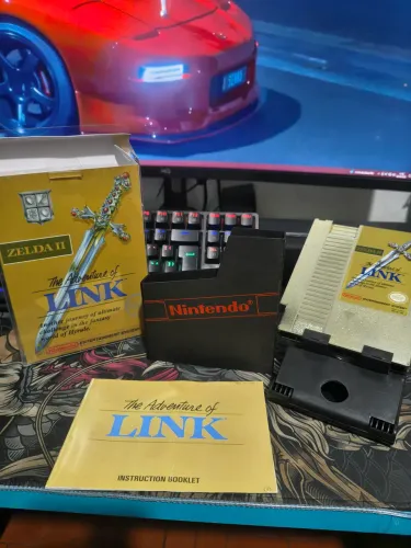 Zelda II The Adventure of Link Nintendo NES Cartucho Gold Original c/ Caixa e Manual