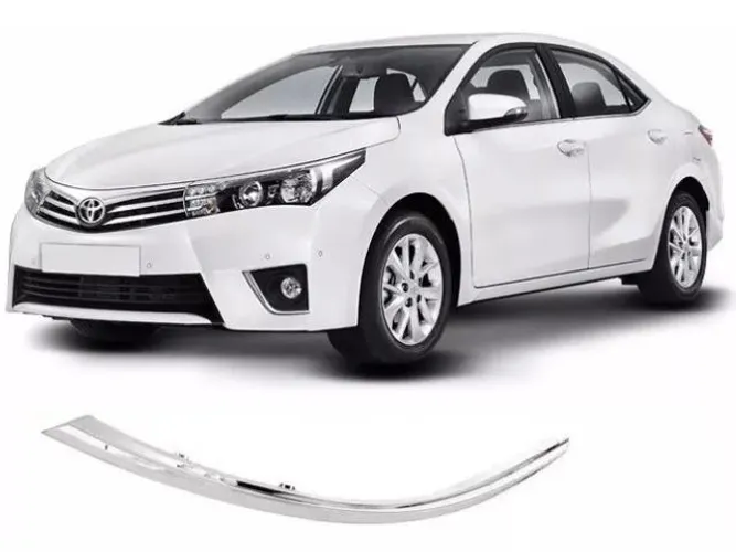 Friso Cromado Farol Corolla 2015 2016 2017 2018 Esquerdo