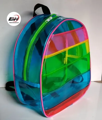 Mochila Neon Arco Iris (Atacado)