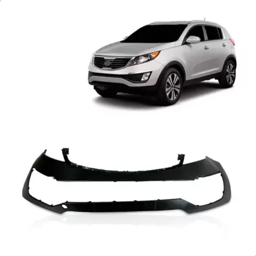 Parachoque Superior Kia Sportage 2011 à 2013 - Furo Farol Auxiliar - Preto - TYG