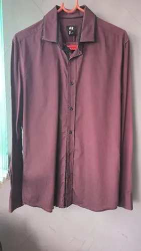 Camisa Social H&M Vinho Tam. M