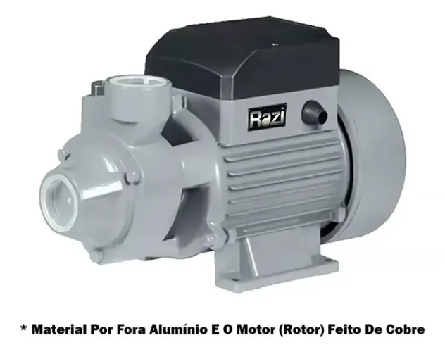 Moto Bomba Razi (Bomba D´Agua) Periférica 1/2hp 370W Monofásica Baixo Ruído 220V