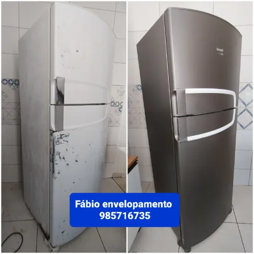 Envelopamento profissional em geladeira 