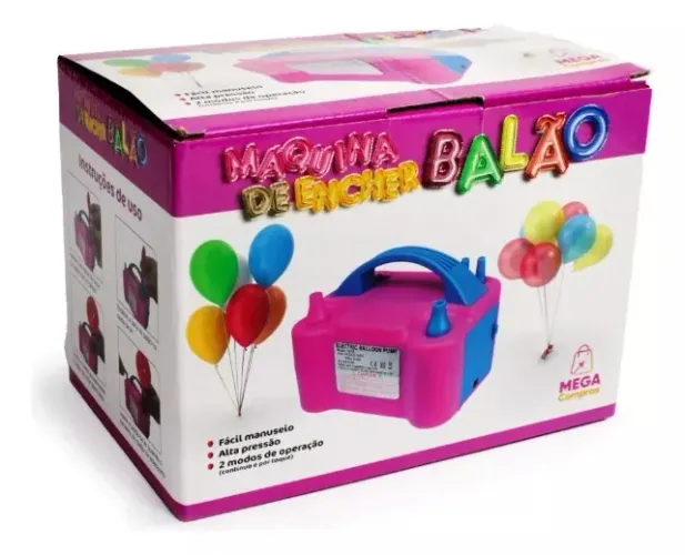 máquina de encher bexiga baloes 2 bicos bomba elétrica bivolt