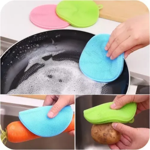  Kit Escova Esponja Limpa Vegetais Legumes Louça Filtro Ralo