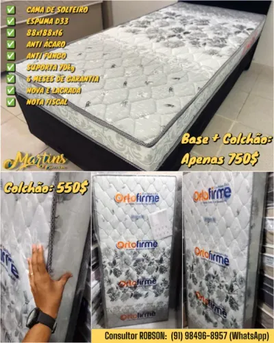 Cama de Solteiro, Colchão D33 