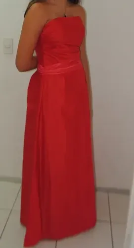 Vestido longo laranja