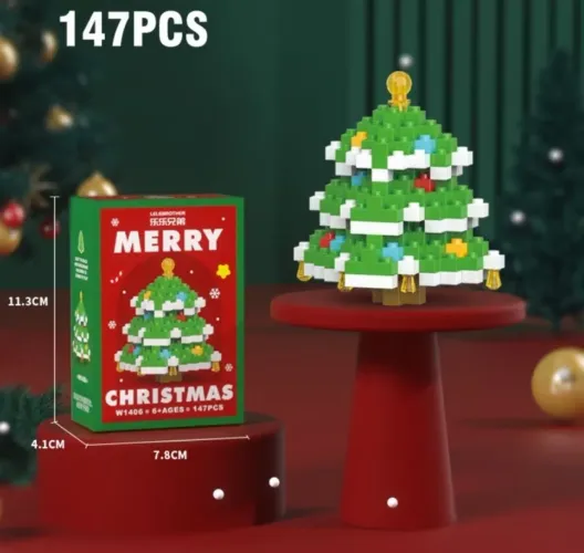 Kit de Blocos de Montar Árvore de Natal - 147 Peças