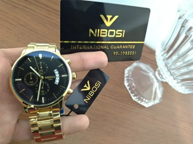 Relógio Nibosi Prata com Verde 2508