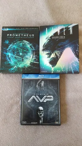 Alien Quadrilogia, Prometheus 4 disc, Alien Vs. Predador Coleção Blu Ray 