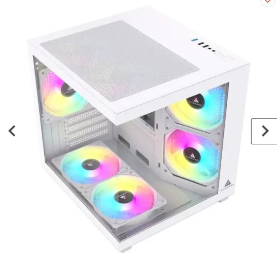 Gabinete gamer novo, lacrado! Aquário, branco, em vidro temperado!