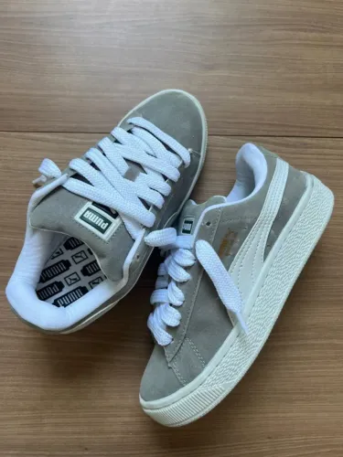 Tenis Puma Suede Cinza qualidade premium