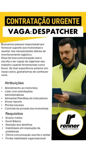Assistente de logística Despatcher 