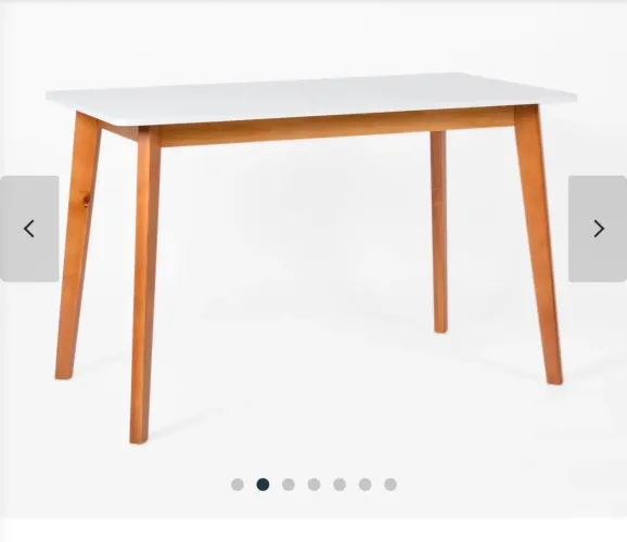 Mesa branca retangular 