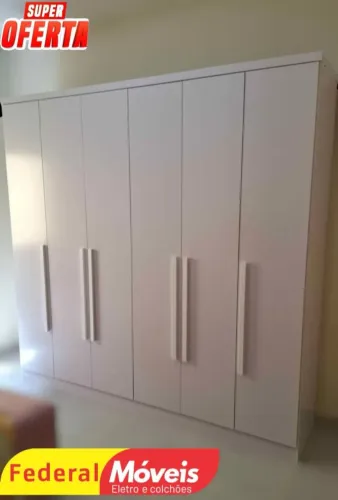 Guarda Roupa 6 Portas e 4 Gavetas Novo - Organização com Estilo!