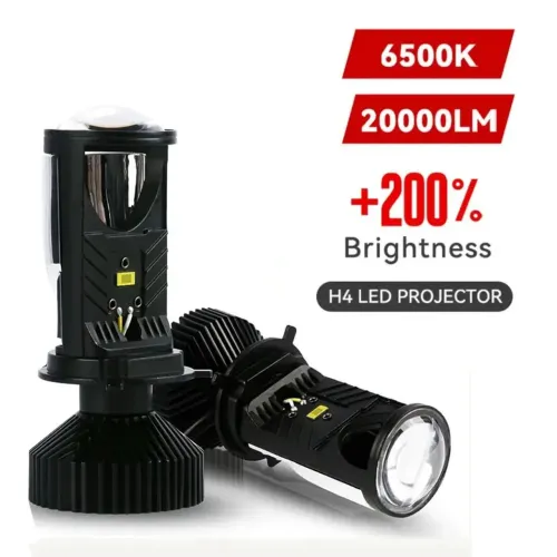 Farol Projetor Lente com Ventilador de Refrigeração 90W Lâmpada H4