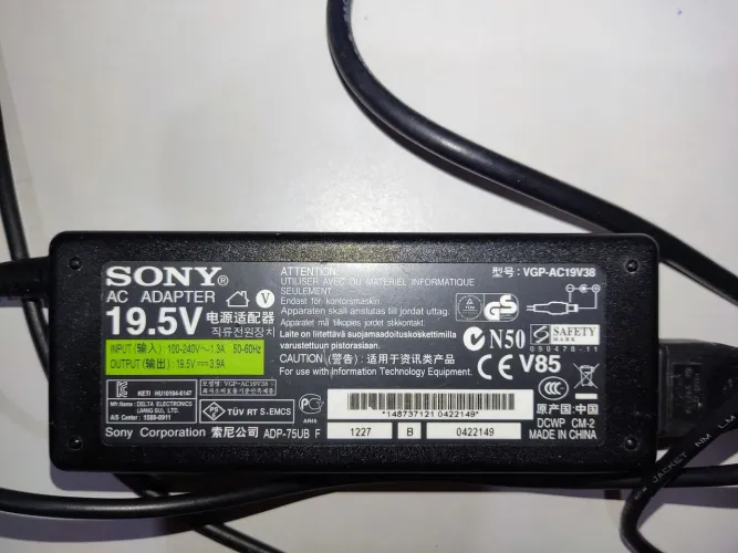 Fonte Carregador Original Notebook Sony 19.5V 3.9A VGP-AC19V38