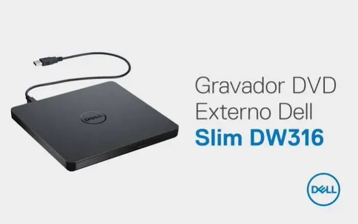 Gravador de DVD Externo Dell Slim DW316