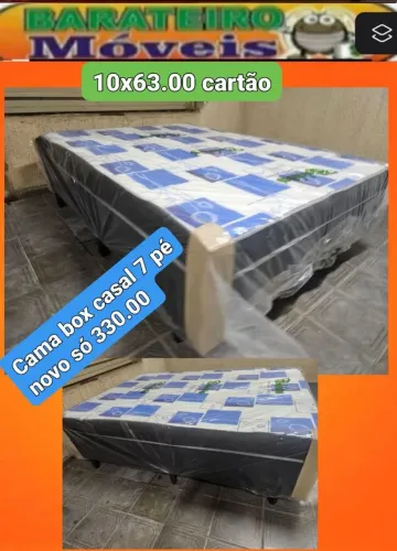 Cama Box Casal 7 pés - Nova