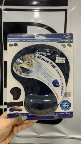 Mouse pad com suporte de pulso em gel