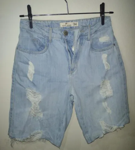Short jeans destroyed tamanho 34