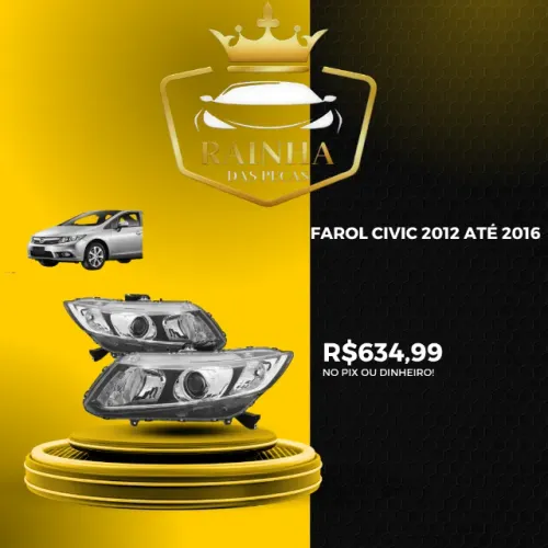 Farol Civic 2012 até 2016 - Novo